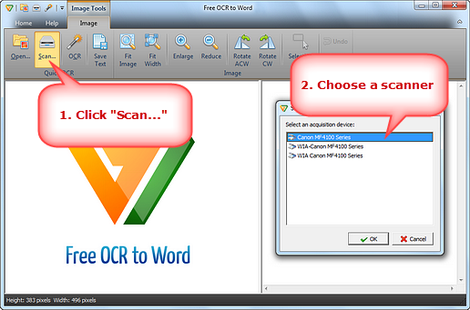 Choose a Scanner