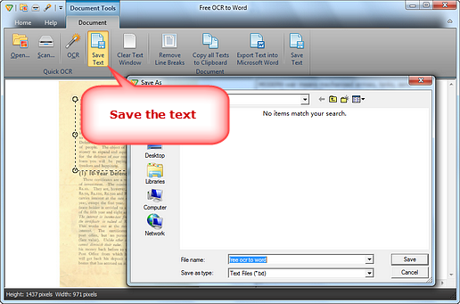 Output the Text