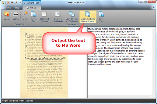 Export the Text as Word